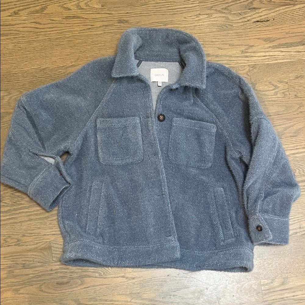 Anthropologie Greylin Light Blue Jacket size M - Picture 4 of 8